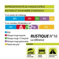 Sac De 10 Kg De Gazon Professionel D'agrément Carneau Rustique N°16 -Promos Vert Espace Magasin sac de 10 kg de gazon professionel d agrement carneau rustique n16 2